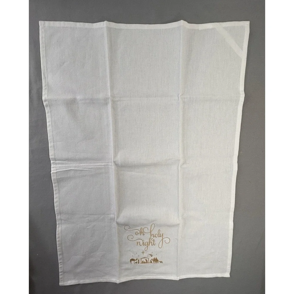 Lawrence's Tea Towel Embroidered O Holy Night NEW‎